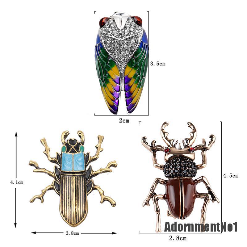 (Adornmentno1) Bros Pin Enamel Desain Lebah Hias Kristal Berlian Imitasi Untuk Wanita