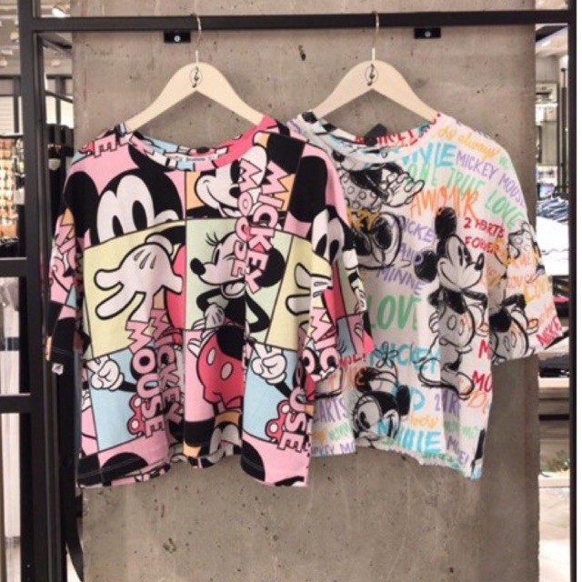 stradivarius mickey tshirt