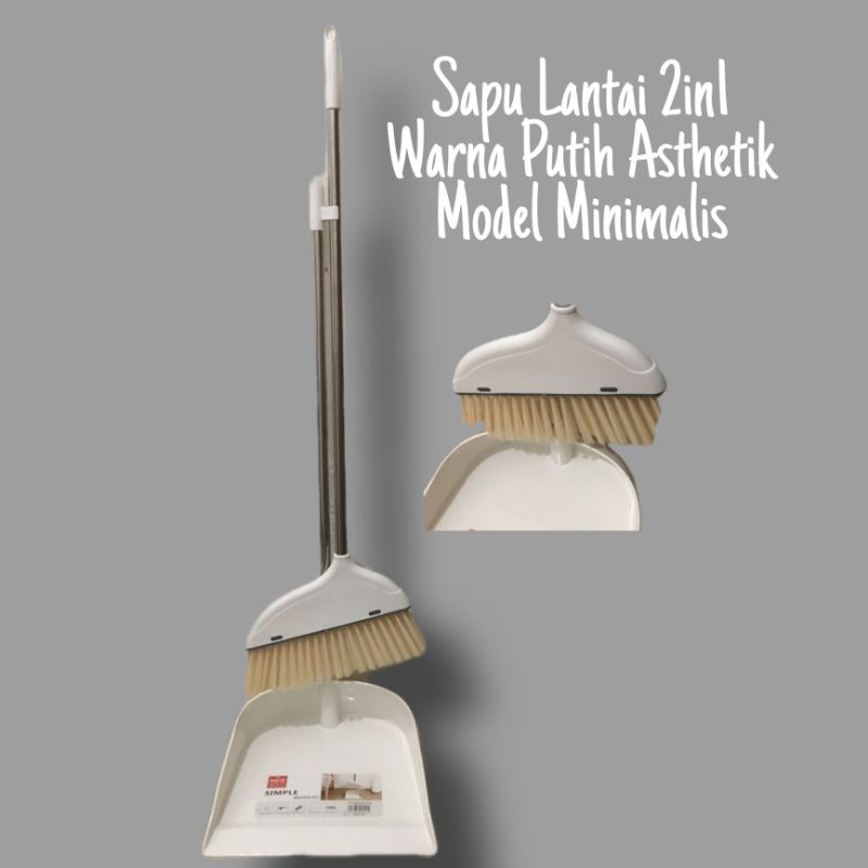 SAPU LANTAI WARNA PUTIH AESTHETIK 1 SET MINIMALIS