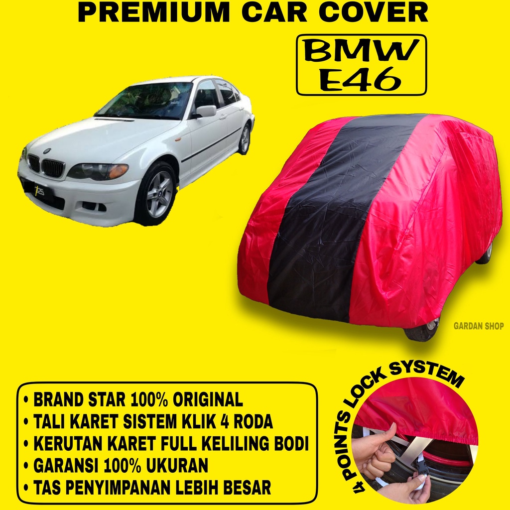 Body Cover BMW E46 MERAH HITAM Penutup Bodi Mobil Bmw E46 Waterproof PREMIUM