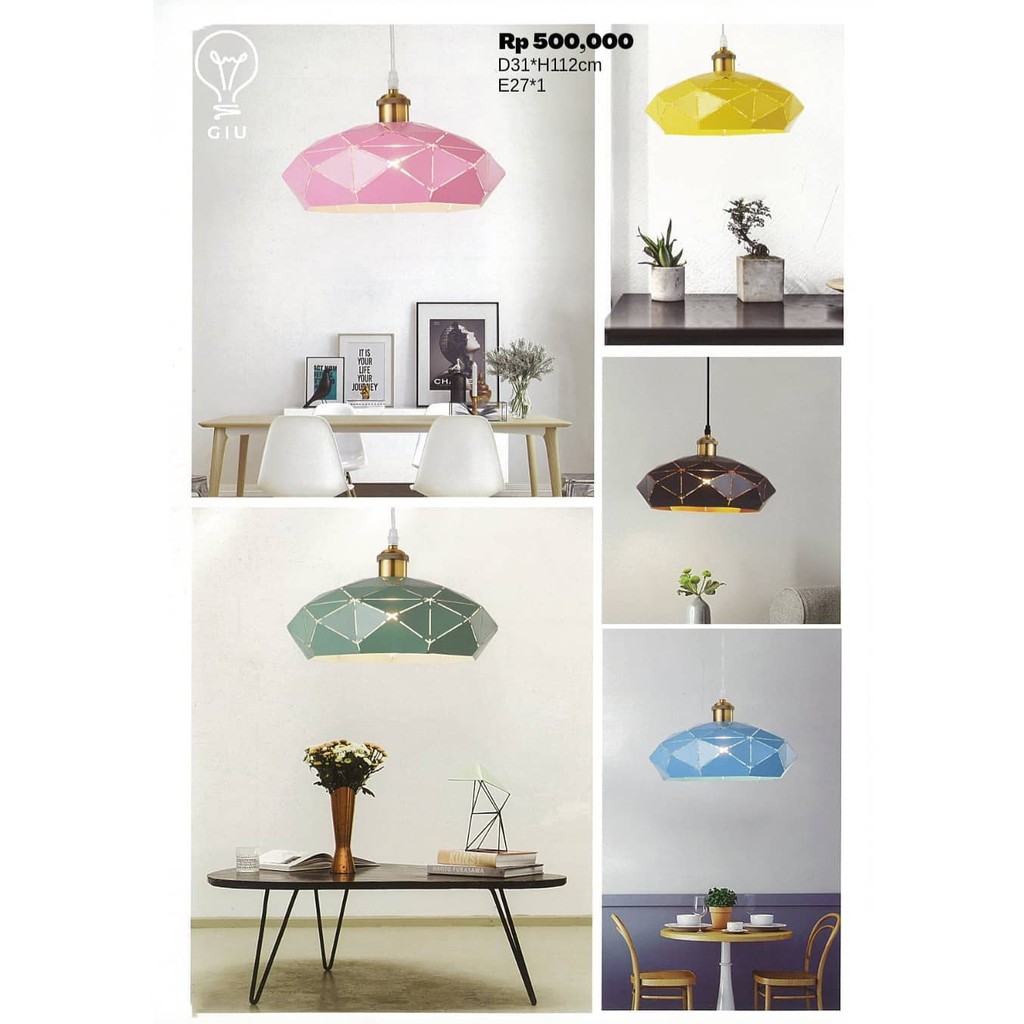 LAMPU GANTUNG CAFE MINIMALIS SINGLE PENDANT 90981/1