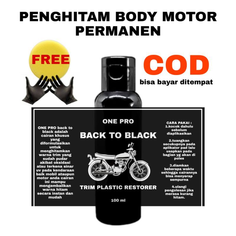 penghitam dashboard trim/plastik/bodikasar BACK TO BLACK premium