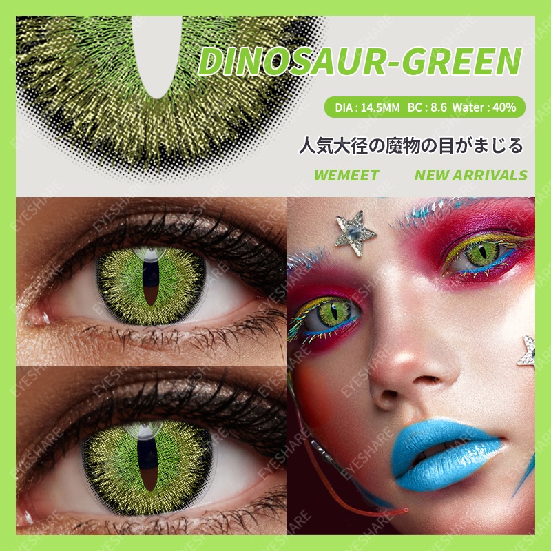 Softlens-Mata Kucing Emas 2pcs Seni Gothic Gila Lensa Kontak Cosplay anime Lensa Acara Pesta Halloween Kontak -Karakter manga soflens shizuku anime naruto hatake kakashi kartun soflens