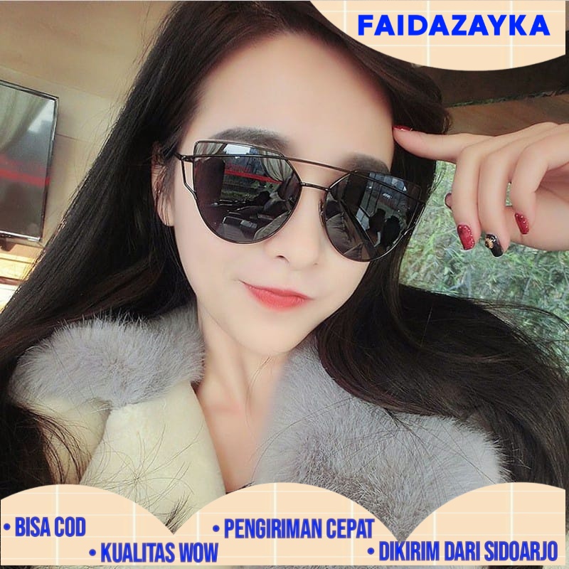 ZAYKA== KACAMATA HITAM ANTI SILAU ADA GARIS ATAS VARIASINYA