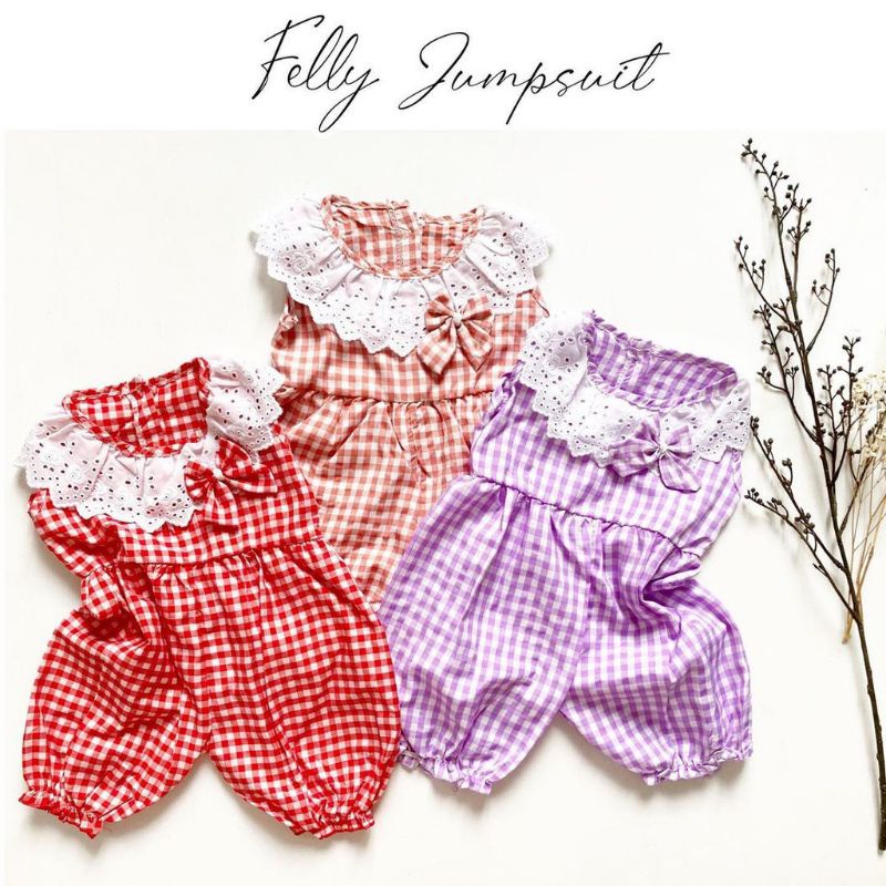 Jumper bayi 0-12 bulan / Jumper pendek bayi / jumper lucu jumpsuit bayi FELLY JUMPSUIT hellokitty / BAJU JUMPSUIT BAYI LUCU SNI / KADO LAHIRAN HAMPERS BABY GIRL