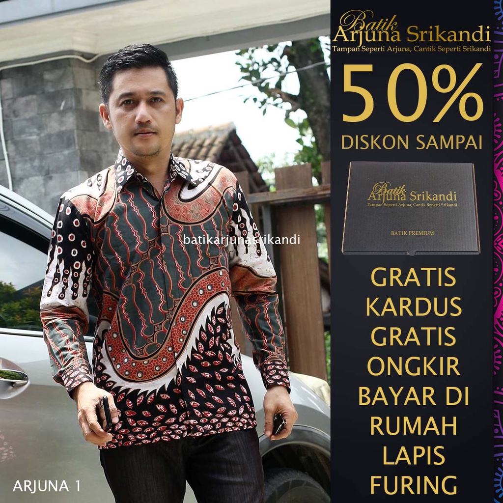 Kemaja Batik Pria Lengan Panjang Baju Hem Atasan Pria Baju Batik Pria Lengan Panjang Modern Baju Kem