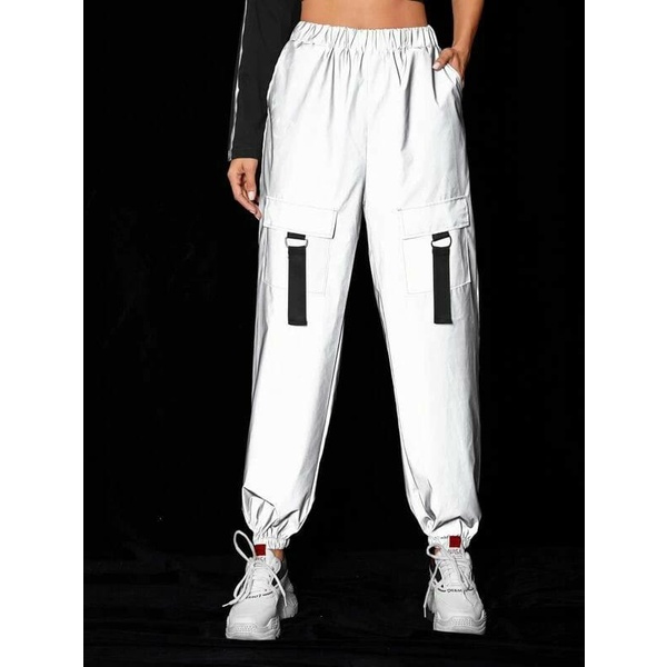 Celana jogger list black//celana pria wanita