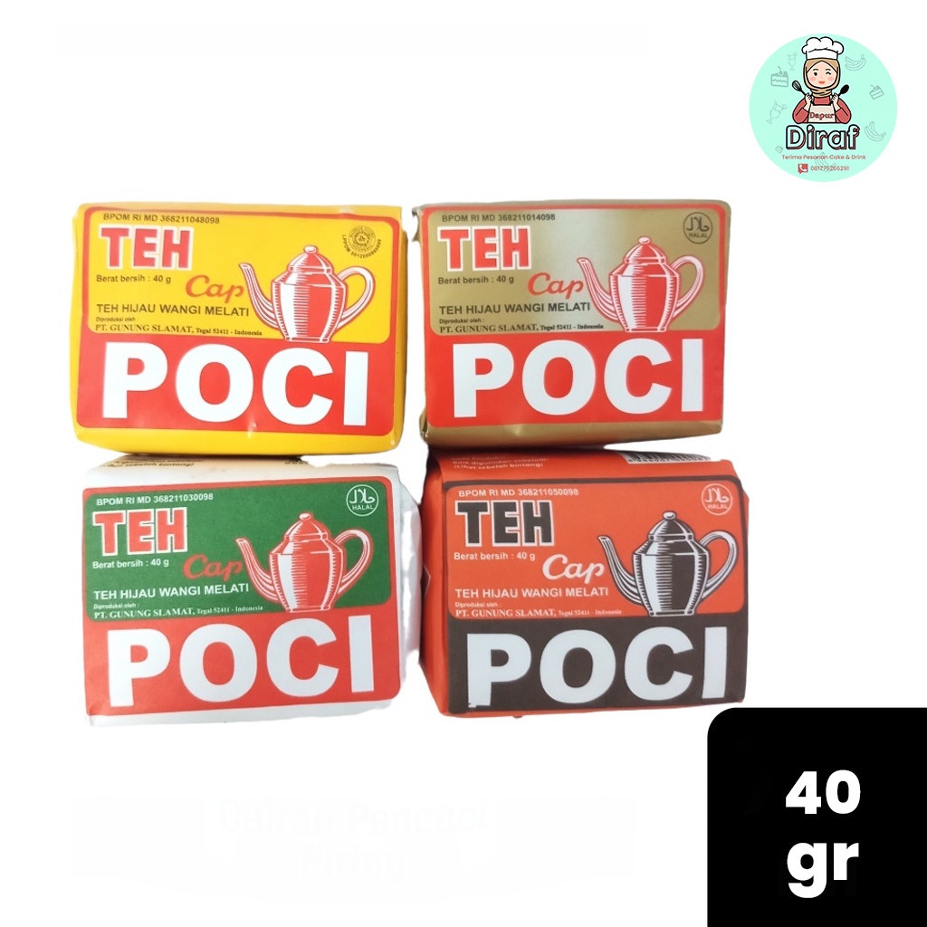 

Teh Poci Serbuk / Bubuk / Tubruk 40 Gram teh hijau wangi melati