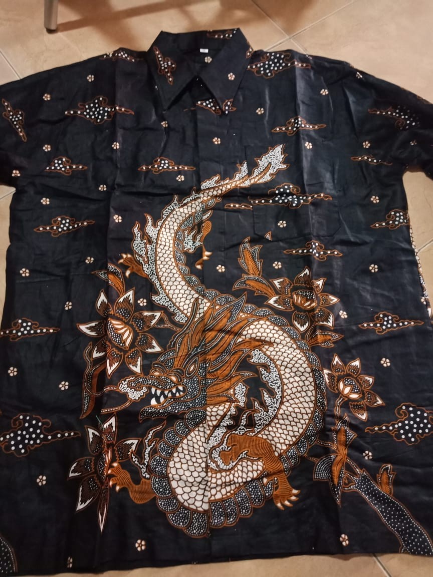 Kemeja Batik Pria Lengan Panjang Size M L Xl Xxl  Bswart Batik Hrb026 Kenongo Hem Panjang Pad