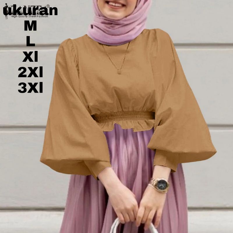 agustin bluss - bluss jumbo- bluss big size- bluss murah- blus korea-bluss kerja - size - M-L-XL-XXL-XXXL