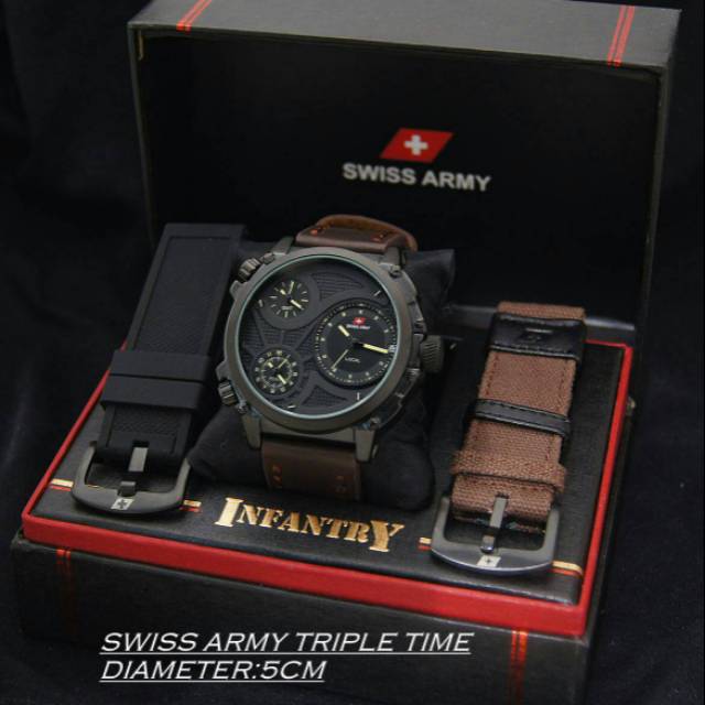 Grosir Jam pria Army infantry paket tali