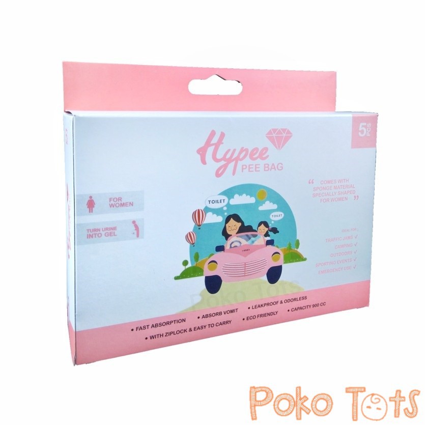 Hypee Disposable Pee Bag Girl Kantong Urine Pipis untuk Travelling