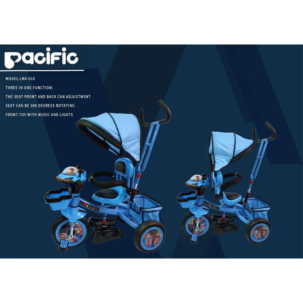 Sepeda Anak Roda Tiga Pacific LMX-010 Sepeda Stroller Tricycle