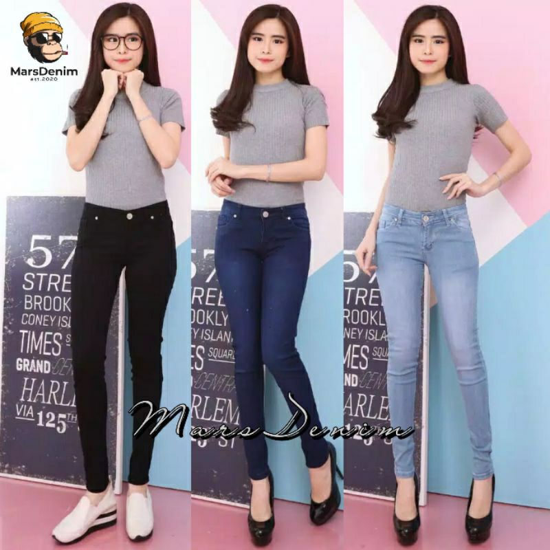 celana panjang jeans//celana jeans wanita//boyfrend//higwaist//SKYNI