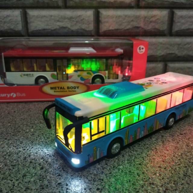 MAINAN DIECAST LUXUCY BUS 3D MURAH - MINIATUR BUS BISA NYALA & BUNYI- MAINAN EDUKATIF