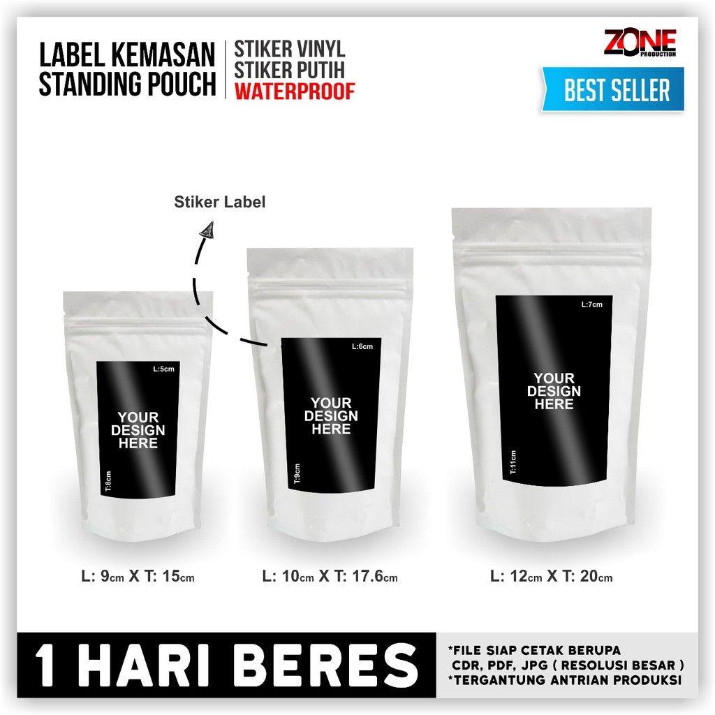 

LABEL STICKER STANDING POUCH / STIKER KEMASAN / VINYL STIKER