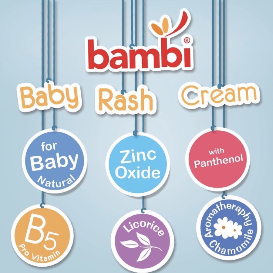 Bambi Diaper Rash Cream 50ml / Krim Popok Bayi