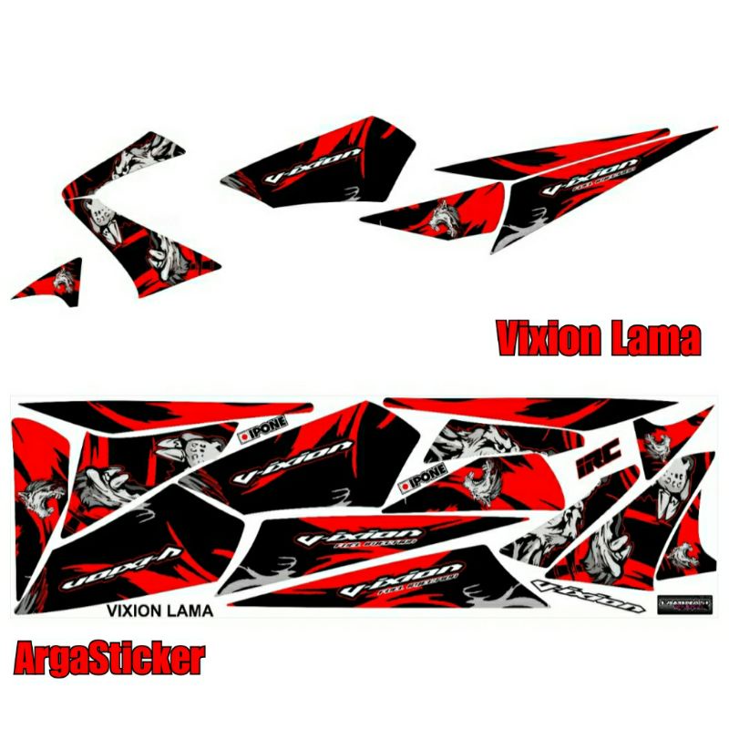 Stiker Vixion old 2010 2011 2012 Variasi Striping Motor