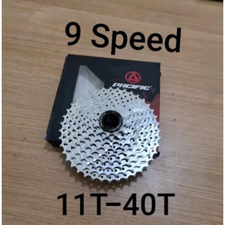 Sprocket Cassette 9 Speed 9sp 9 Sp Pacific 11T-40T Gir Gear Sloop 11 T - 40 T sprockets bisa mtb seli sepeda lipat folding bike roadbike road bike balap shimano