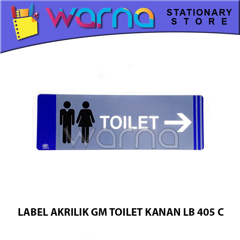 

LABEL ACRYLIC GM TOILET KANAN LB 405 C