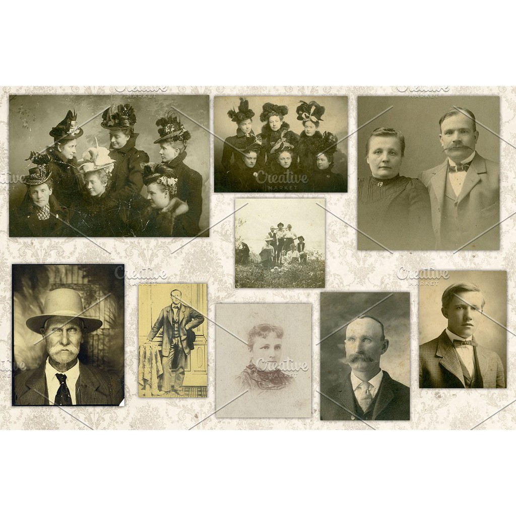 Instant Ancestors Antique Photos - JPEG Ultra HD - Stock Photo