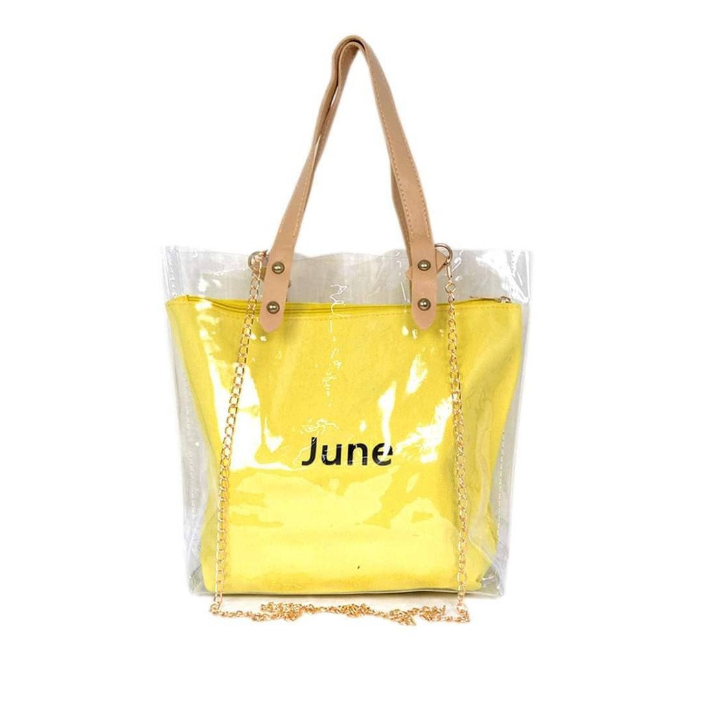 Tote bag JUNE transparan fotografi versi korea TM-3002