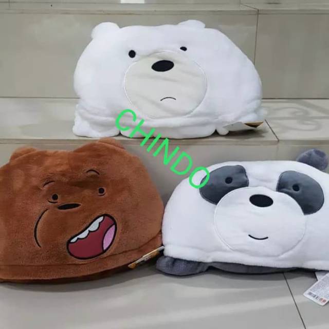 MINISO SELIMUT KARAKTER LUCU WE BARE BEARS AIR CONDITIONER BLANKET