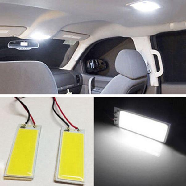 Dome Map Panel Bohlam Putih 12V Dome Light Adapter COB Bohlam Lampu Baca LED Interior Mobil Panel Lamp