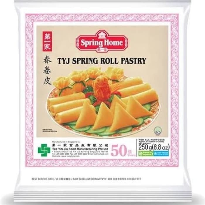 

SPRING HOME TYJ SPRING ROLL PASTRY / KULIT PANGSIT 250G (50S)