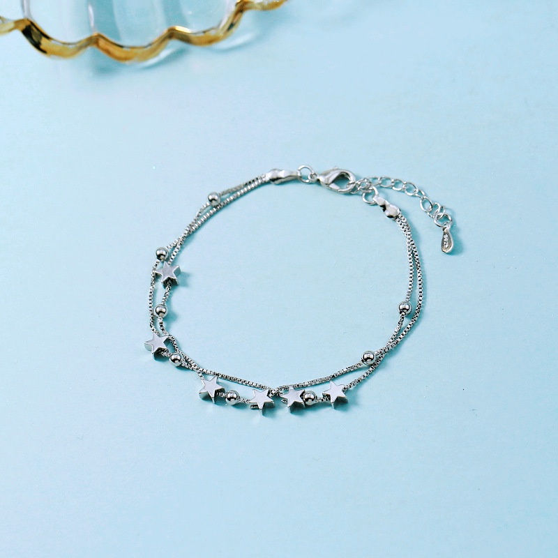 Gelang Lapis Ganda Bahan S925 Silver Untuk Wanita