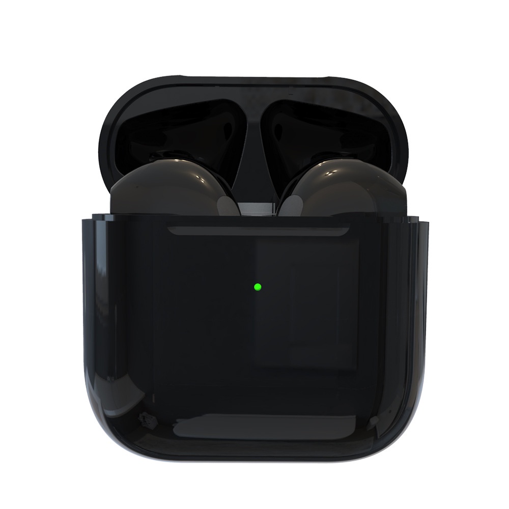 ❤❤Pro 4 TWS Earphone Nirkabel Headset Bluetooth 5.0 earphones BT Handset-hitam