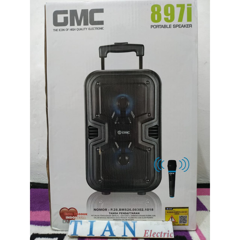 GMC-897i Portable Speaker Multimedia Bluetooth (Mic Include)