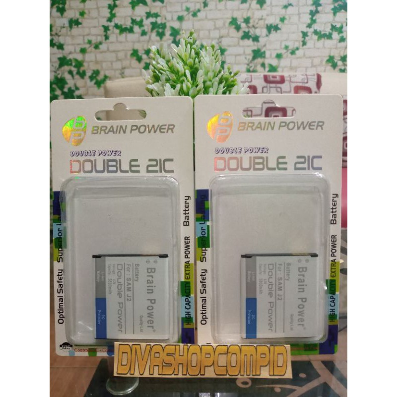 BATERAI BATRE BATTERY SAMSUNG J2 /J200 / J2 BIASA DOUBLE POWER BRAIN POWER 2ic (BAYAR DI TEMPAT/COD)