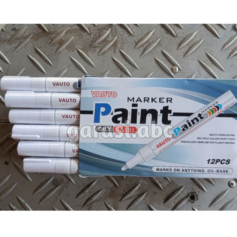 Spidol Ban Toyo X Vauto Paint Marker Original Putih Anti Luntur Permanent White Tire Velg Sepeda Motor Acrilic Mobil Permanen Serbaguna Akrilik Textile Baju Tekstil