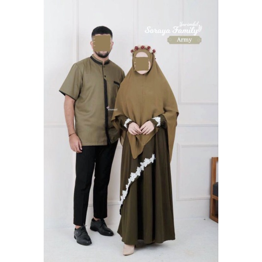 SORAYA FAMILY SET BY KHUMAAZ / SET GAMIS SYAR'I WOLFIS GRADE A RENDA SUSUN KHIMAR NONPED CERUTY LUXU