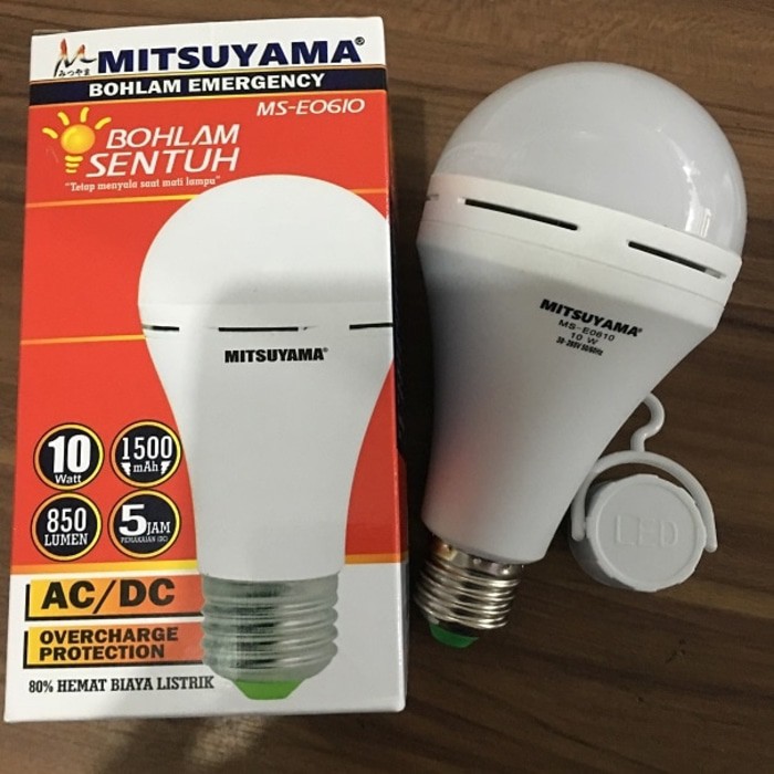 Bohlam Emergency Mitsuyama MSE0610 10W Tetap Menyala Saat Mati Lampu