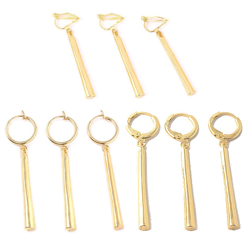 3PCS Anime One Piece Roronoa Zoro Four-Type Earrings Ear Clip Studs Hook Cos Prop