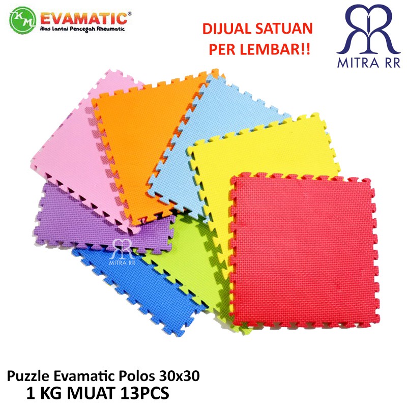 Puzzle Evamats Polos Warna/ Alas Lantai 30 x 30 cm Satuan (1PCS)