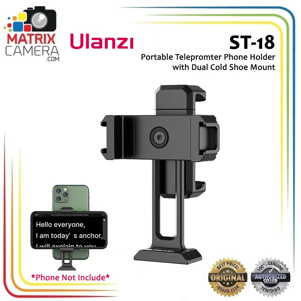 Ulanzi ST-18 Dual Smartphone Phone Holder Hp Tripod Mount