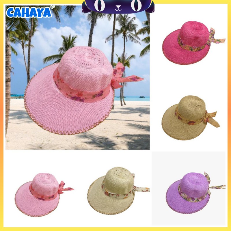 Topi Pantai Pet Lebar Pita Nunga T14