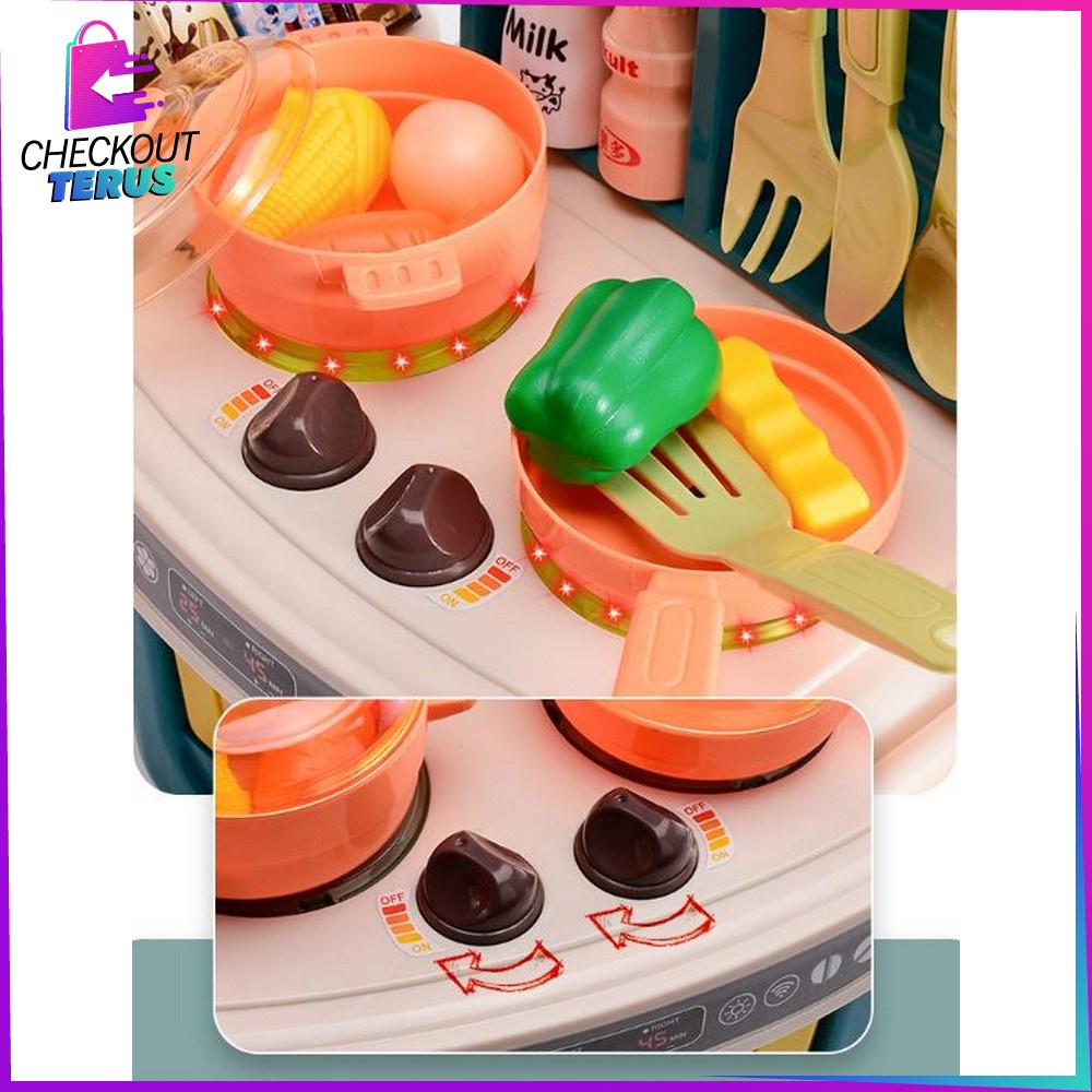 CT M260 Mainan Anak Perempuan Masak Masakan Isi 36PCS Lengkap Kitchenware 8038 Mainan Anak Kitchen Set Mini