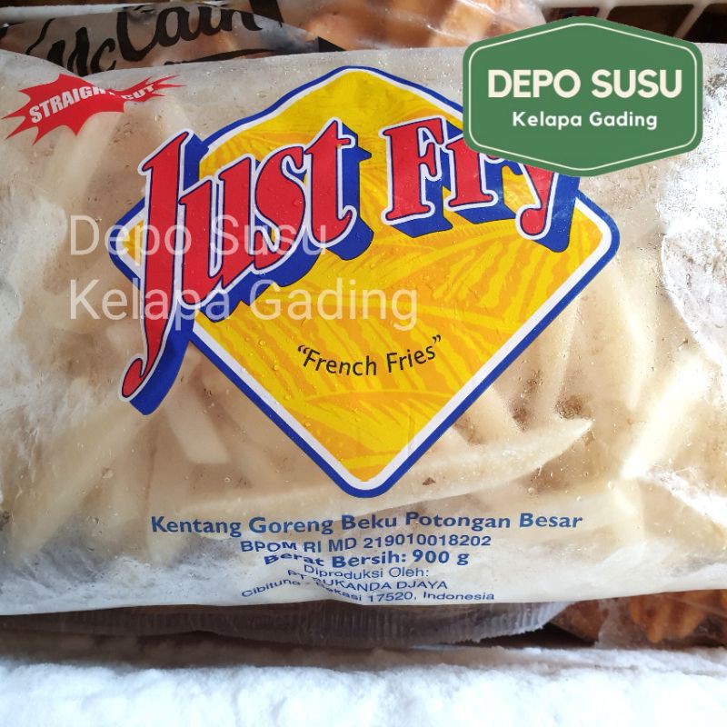 French Fries Just Fry 900gr Kentang Goreng JustFry Straight / Crinkle / Shoestring