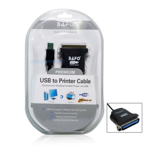 KABEL USB TO PARALEL BAFO / USB TO RINTER CABLE BAFO / USB TO LPT RINTER BAFO -01280