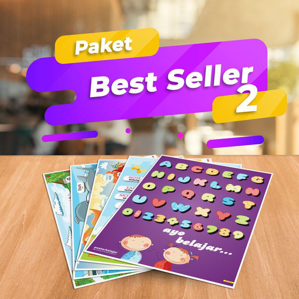 Jual Paket Best Seller Posbel Poster Belajar Pendidikan Edukasi