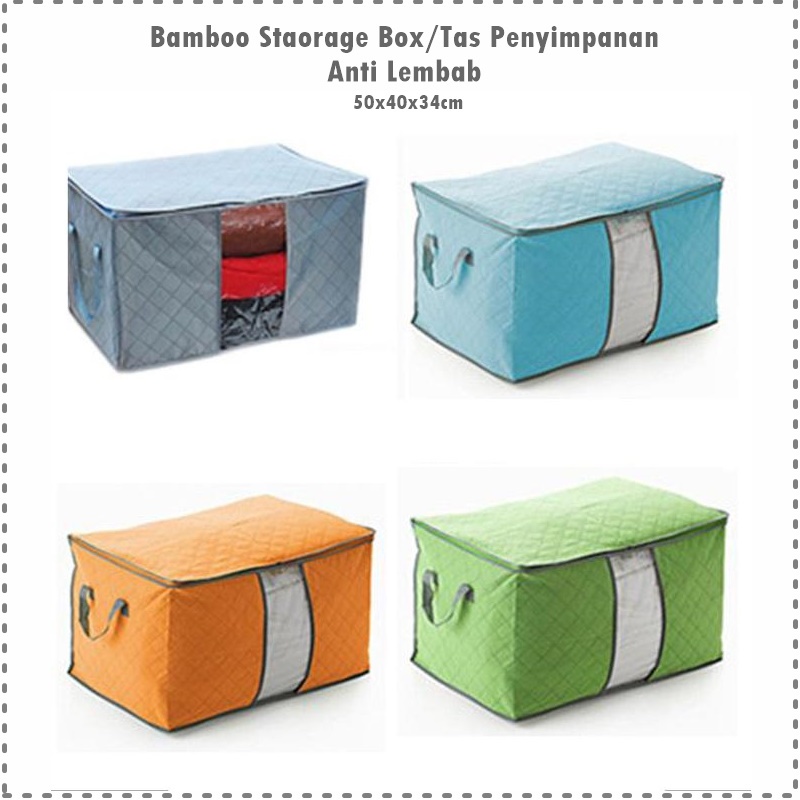 Bamboo Storage Box/Tas Penyimpanan Horizontal Anti Lembab