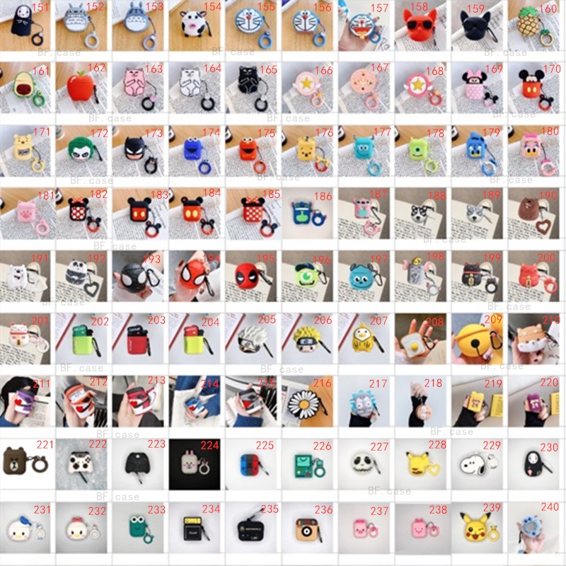 [285 Style] Protective Case Airpods Pro Silicone Anti-drop Cartoon 1/2 Series New Apple 4th Generation Earphone Cover