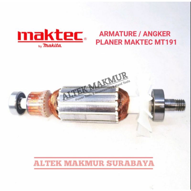 Armature Mesin Planer Maktec MT191 / Angker Dinamo Pasah Kayu Maktec MT 191 / Rotor Gulungan Planner