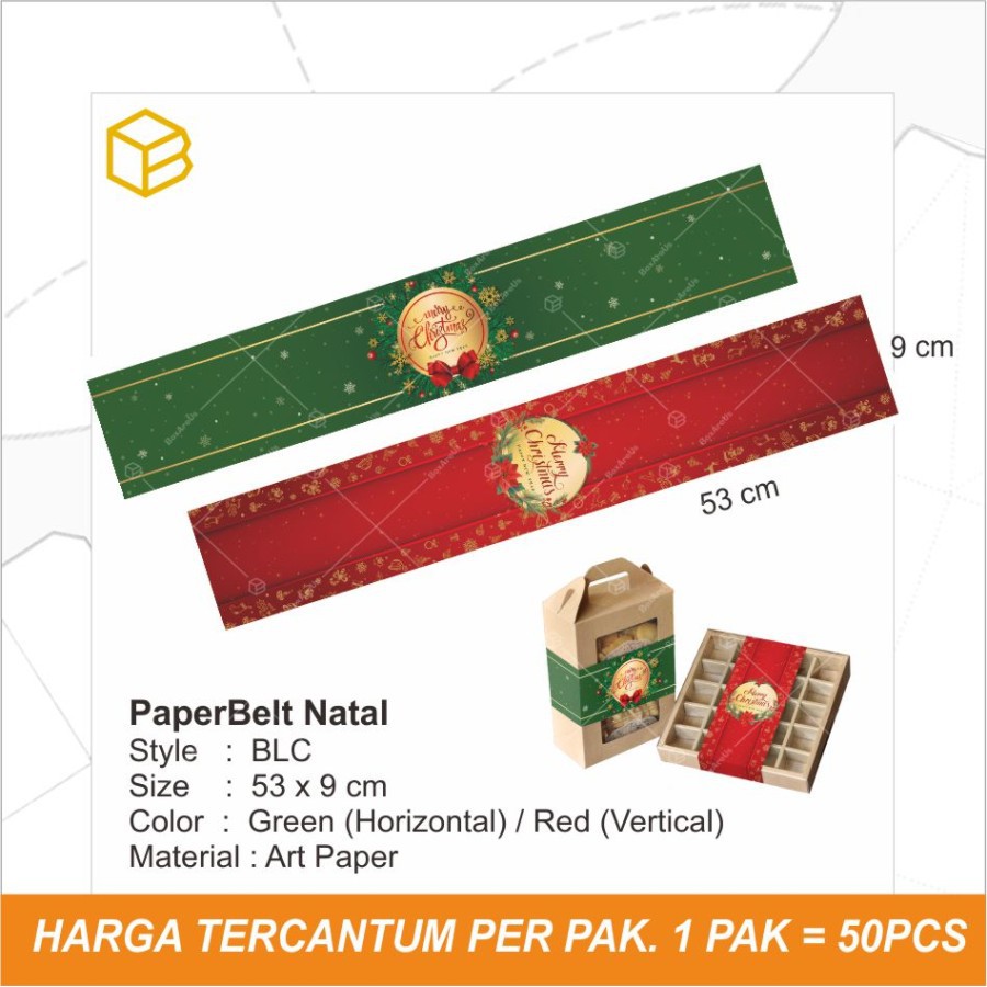 

Promo BLC - Paperbelt Natal / Label Christmas / Hiasan Sleeve Sabuk - Hijau