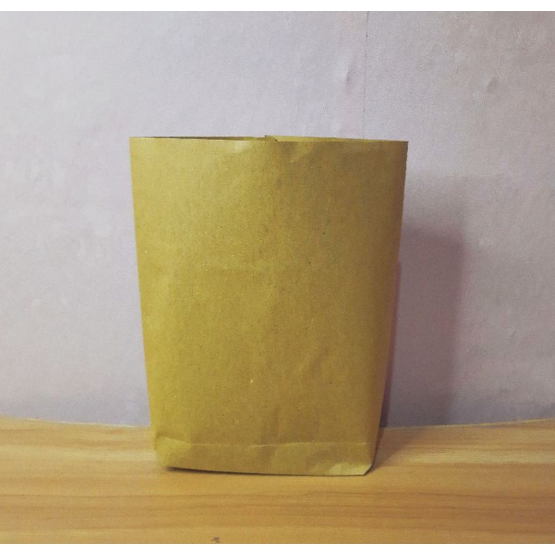 Food Paper Packaging Kentang/ Roti/ Donat/ Burger *Coklat Polos 1 ikat 50 pcs *KERTAS BARU