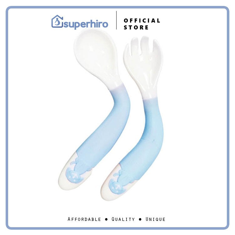 Sendok Garpu Makan Bayi Set Learning Spoon Baby BPA Free